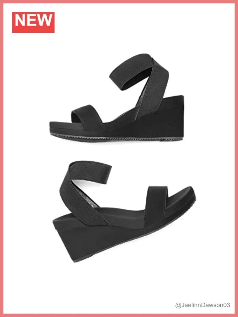 Platform Wedge Sandals with Ankle Strap
